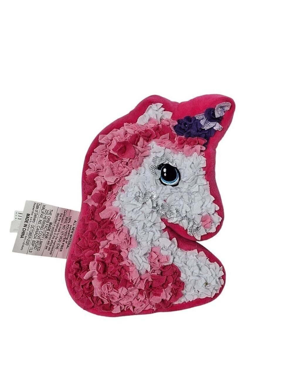 Plush Craft Unicorn Pillow Stuffed Animal 9 Inch